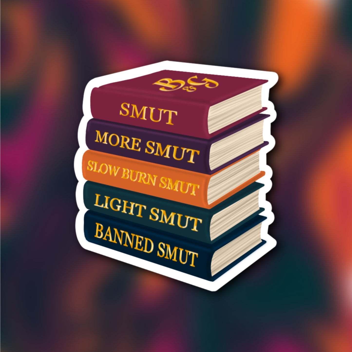 Smut Bookstack Sticker