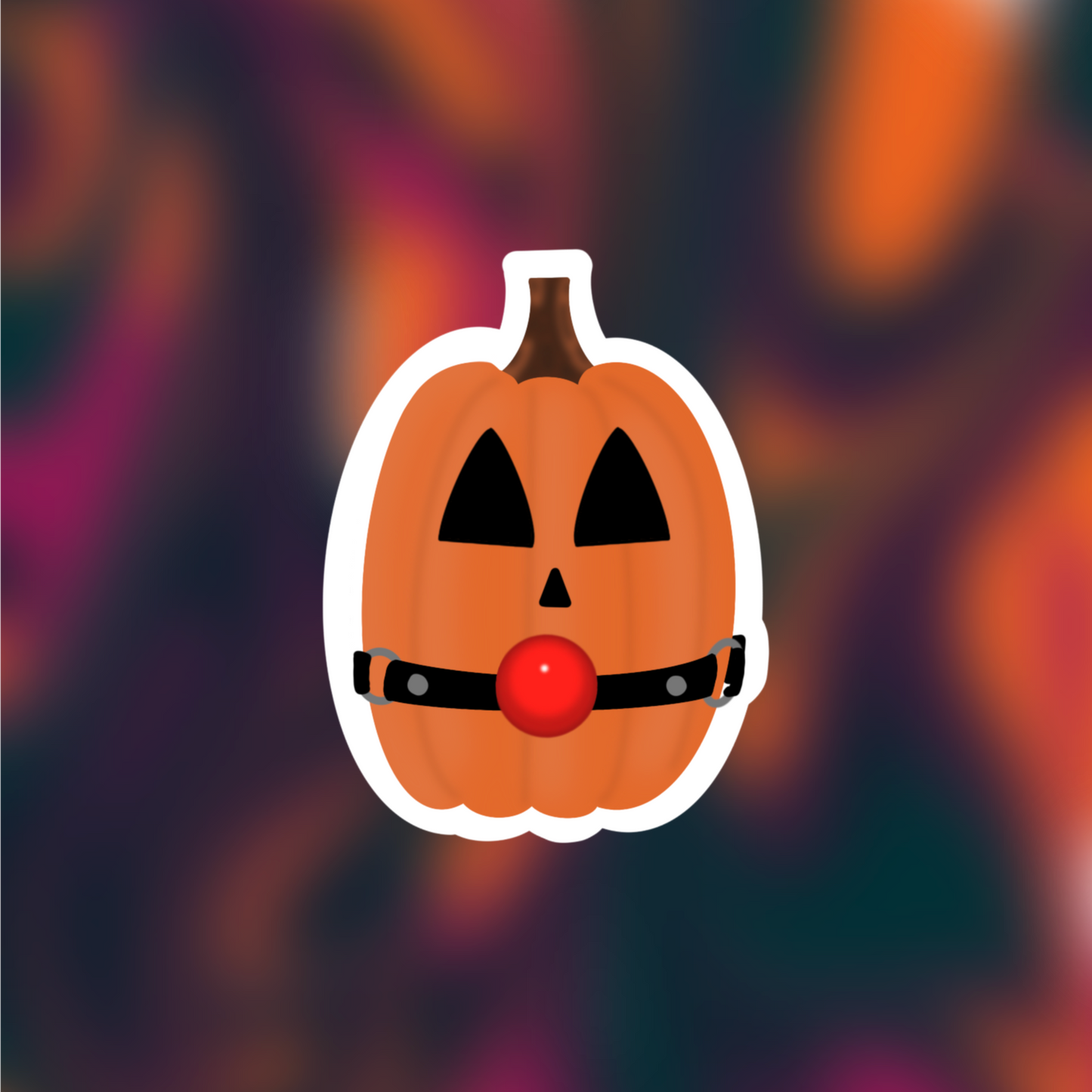 Gagged Pumpkin Sticker