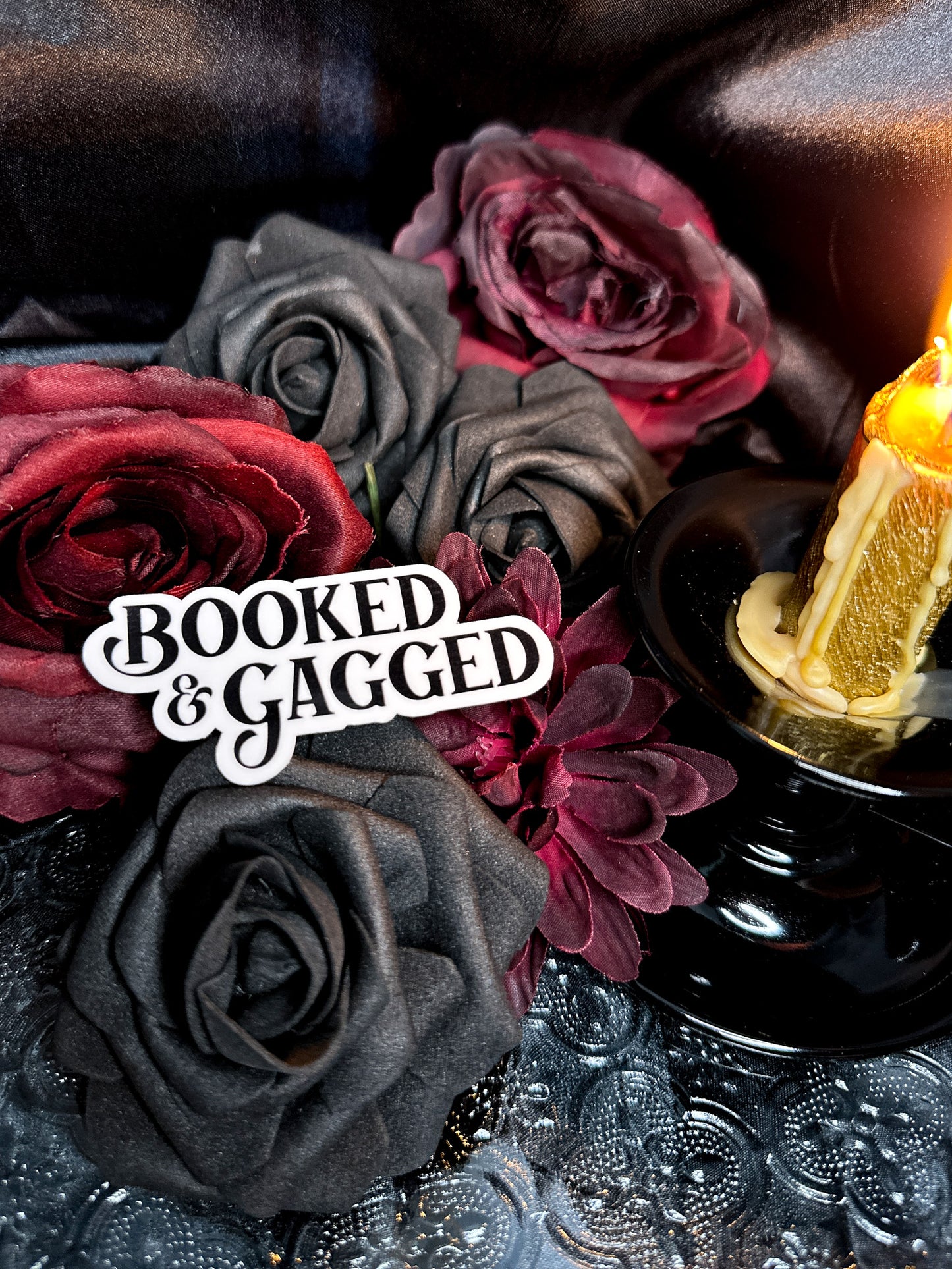 Booked & Gagged Sticker
