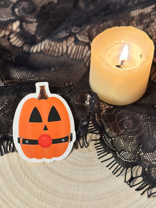 Gagged Pumpkin Sticker