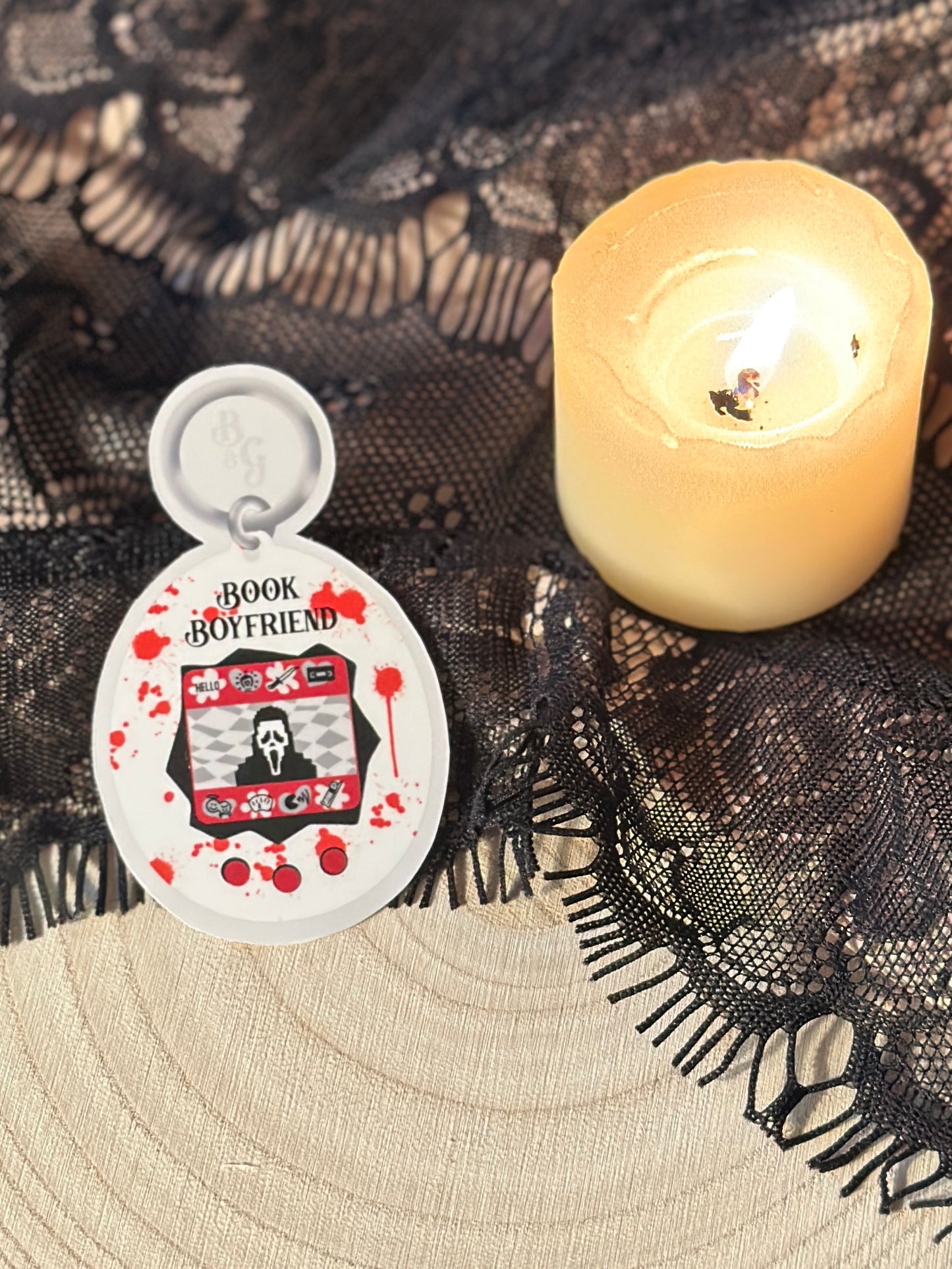 Masked Book Boyfriend Tamagotchi Sticker